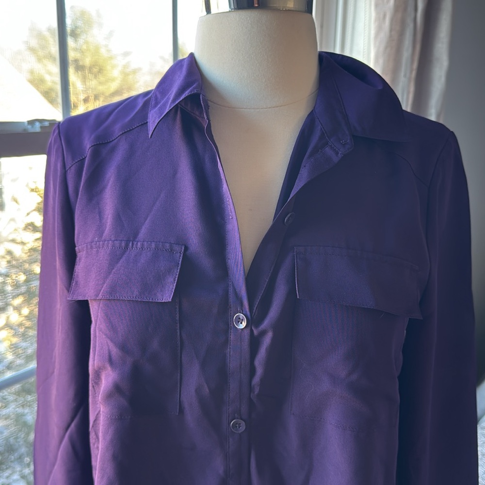 Kensie Purple Blouse - Picture 3 of 5